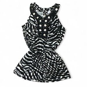 Cocomo Black and White Zebra Tank Top